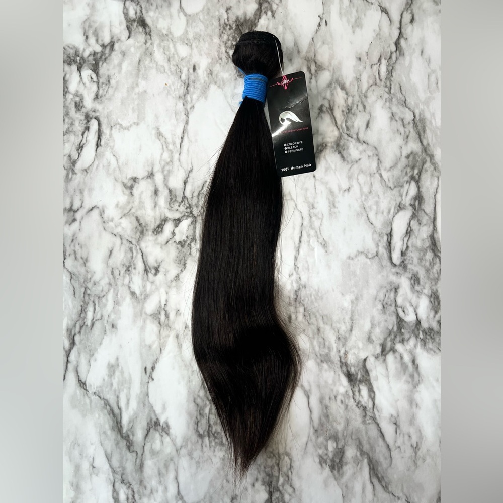 14 Inch Brazilian Human Hair  Unprocessed Natural Straight black Hair Bu… - Picture 3 of 10